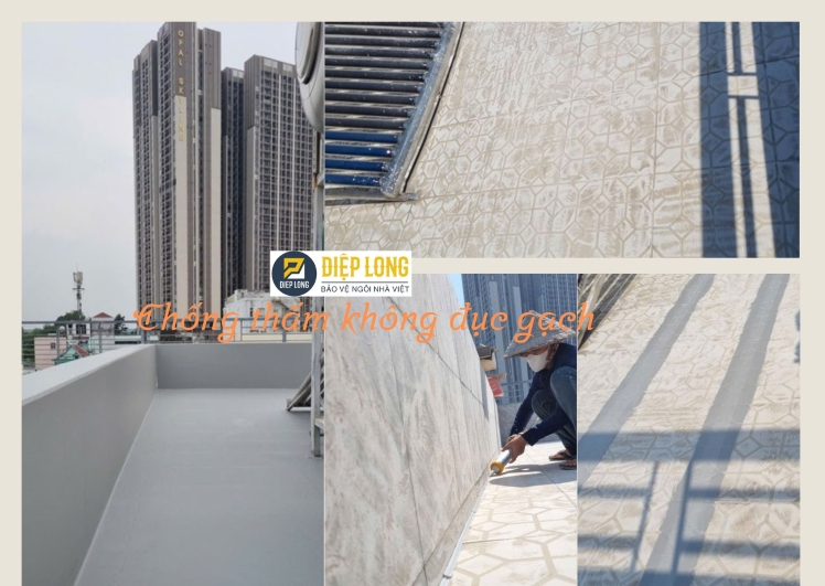 Chống thấm sàn mái bằng PU lộ thiên tại Bình Dương